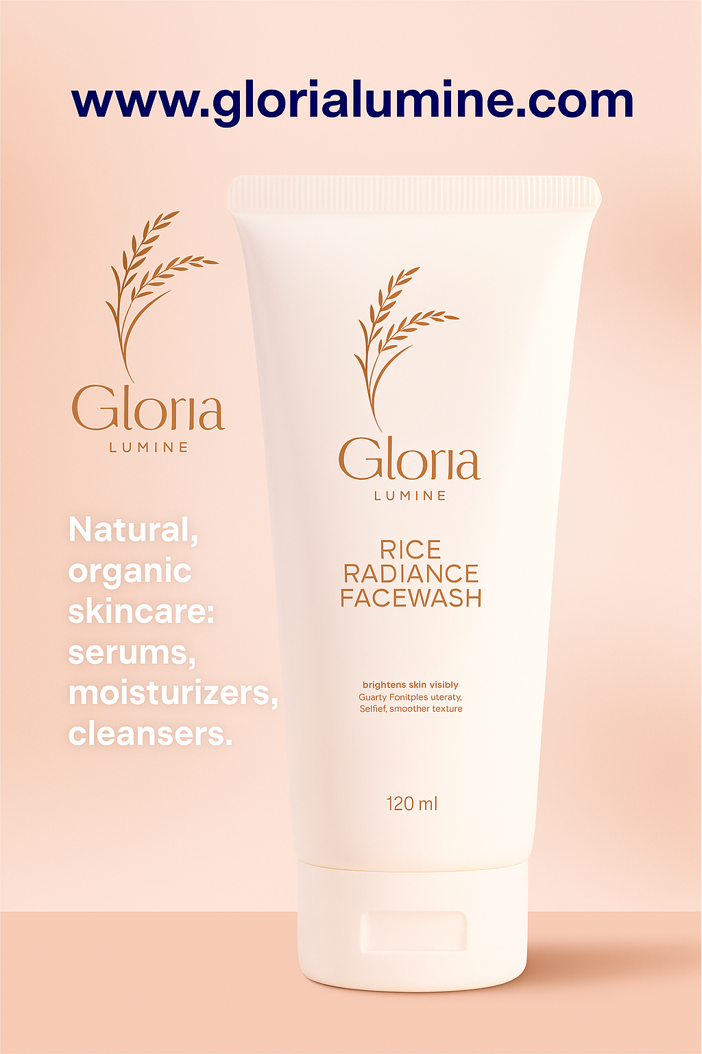 Gloria Lumine Rice Radiance Facewash – 120 ml